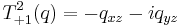 T^2_{%2B1}(q) = -q_{xz} - iq_{yz}