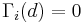 \Gamma_{i}(d) = 0