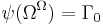 \psi(\Omega^\Omega) = \Gamma_0