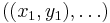 ((x_1,y_1),\ldots)