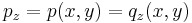 p_z=p(x,y)=q_z(x,y)