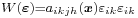 \scriptstyle W(\boldsymbol{\varepsilon})=a_{ikjh}(\boldsymbol{x})\varepsilon_{ik}\varepsilon_{ik}