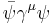 \bar{\psi}\gamma^\mu\psi