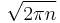 \sqrt{2 \pi n}