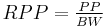 RPP = \tfrac{PP}{BW}