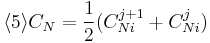  \langle 5 \rangle C_N= \frac{1}{2} (C_{Ni}^{j%2B1} %2B C_{Ni}^{j})