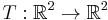 T�: \Bbb{R}^2 \to \Bbb{R}^2