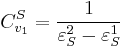  C^S_{v_1} = \frac{1}{\varepsilon^{2}_S - \varepsilon^{1}_S} 