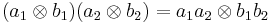 (a_1\otimes b_1)(a_2\otimes b_2) = a_1a_2\otimes b_1b_2