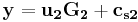 \mathbf{y=u_2G_2%2Bc_{s2}}