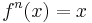 \ f^n(x) = x