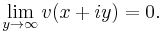 \lim_{y\to\infty} v(x%2Biy) = 0.