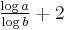 \textstyle\frac{\log a}{\log b} %2B 2