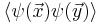 \left\langle \psi(\vec{x}) \psi(\vec{y}) \right\rangle