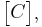 \begin{bmatrix}C\end{bmatrix},