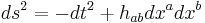 ds^2=-dt^2%2Bh_{ab}dx^adx^b