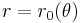 r=r_0(\theta)