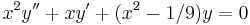 x^2y'' %2B xy' %2B (x^2 - 1/9)y = 0