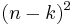 (n-k)^2