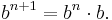 b^{n%2B1} = b^n \cdot b.