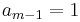 a_{m-1}=1