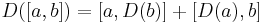 D([a,b]) = [a,D(b)] %2B [D(a),b]