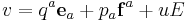 v=q^a\mathbf{e}_a%2Bp_a\mathbf{f}^a%2BuE