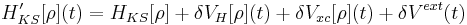 H'_{KS}[\rho](t)=H_{KS}[\rho]%2B\delta V_H[\rho](t)%2B\delta V_{xc}[\rho](t)%2B\delta V^{ext}(t)