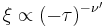 \xi \propto (-\tau)^{-\nu^\prime}