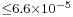 \scriptstyle\leq6.6\times10^{-5}