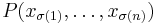 P(x_{\sigma(1)},\dots,x_{\sigma(n)})