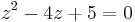 z^2-4z%2B5=0 \,