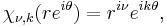 \chi_{\nu,k}(re^{i\theta})=r^{i\nu} e^{ik\theta},