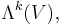 \Lambda^k(V),