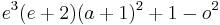  e^3(e %2B 2)(a %2B 1)^2 %2B 1 - o^2 