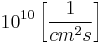 10^{10}\left[\frac{1}{cm^{2}s}\right]