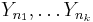 \textstyle Y_{n_{1}},\ldots Y_{n_{k}}