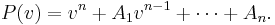 P(v)=v^n%2BA_1v^{n-1}%2B\cdots%2BA_n.