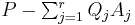 \textstyle P- \sum_{j=1}^{r}Q_jA_j