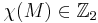 \chi(M) \in \mathbb{Z}_2