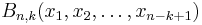 B_{n,k}(x_1,x_2,\dots,x_{n-k%2B1})