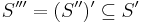 S^{\prime \prime \prime} = (S^{\prime \prime})^{\prime} \subseteq S^{\prime}