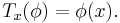 T_x(\phi) = \phi(x).\ 