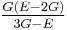 \tfrac{G(E-2G)}{3G-E}