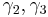 \gamma_{2},\gamma_{3}\,