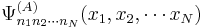 \Psi^{(A)}_{n_1 n_2 \cdots n_N} (x_1, x_2, \cdots x_N) 