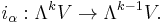 i_\alpha:\Lambda^k V\rightarrow\Lambda^{k-1}V.