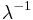 \lambda^{-1}\,