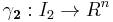  \mathbf{\gamma_2}:I_2 \to R^n