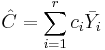 \hat{C} = \sum_{i=1}^r c_i\bar{Y}_i